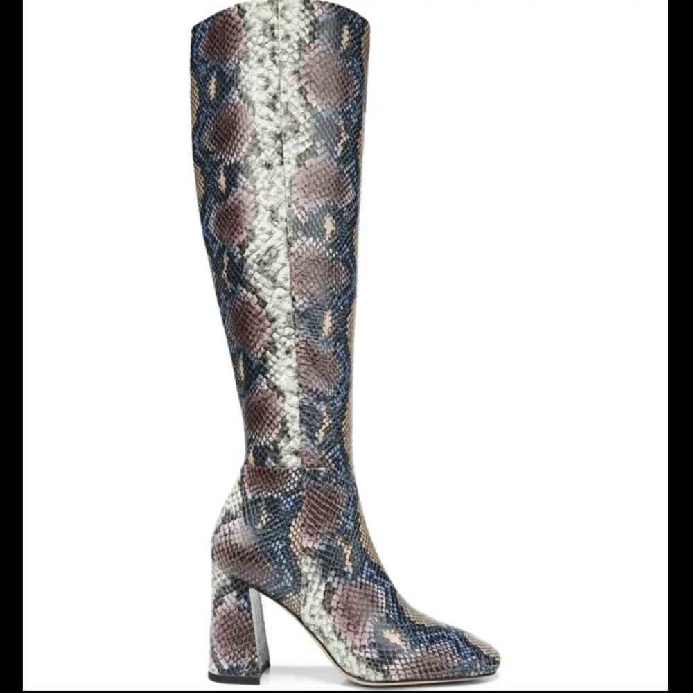 NWT SAM EDELMAN snake print Clarem boots - Picture 2 of 15
